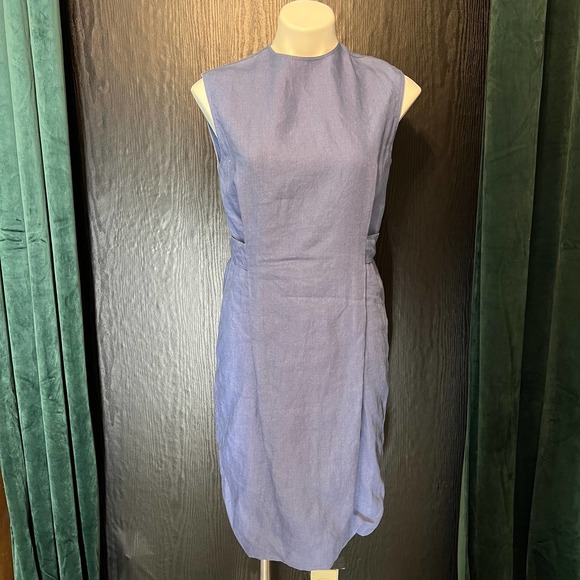 Geoffrey Beene Dresses & Skirts - Vintage Neiman Marcus Geoffrey Beene  Blue Linen Dress 8